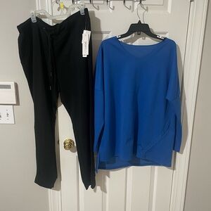 Sportelle Black Track Pants with xxl top comfy